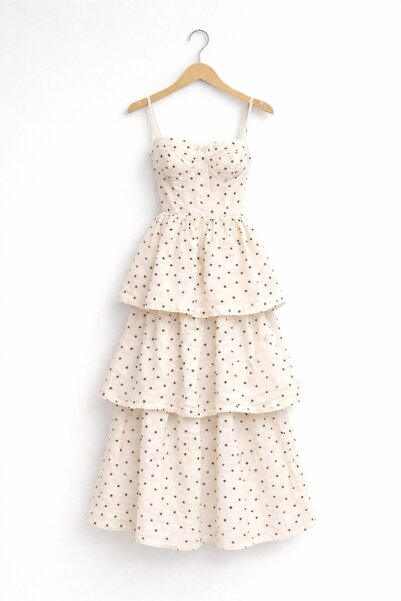 Feya Studio Rochie tip corset cu volane din bumbac si in