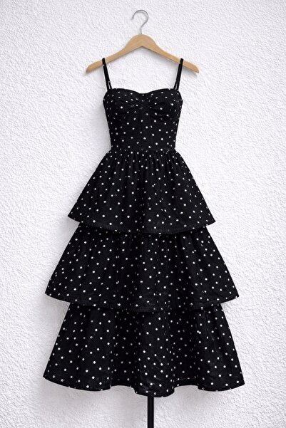 Feya Studio Corset dress with Ruffled made of Cotton and linen