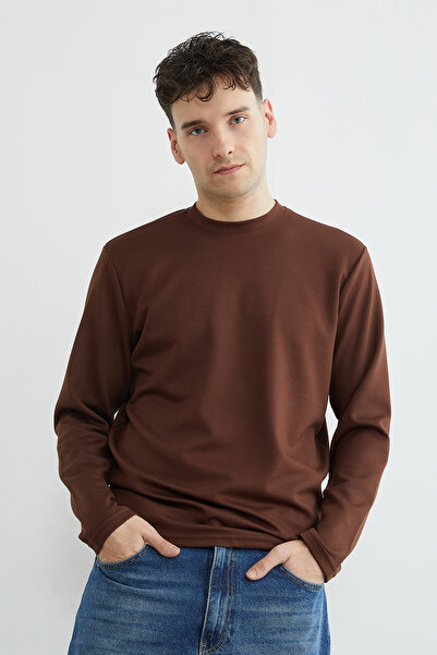 Fulla Moda Osnovni okrugla kragna Modal Dukserica