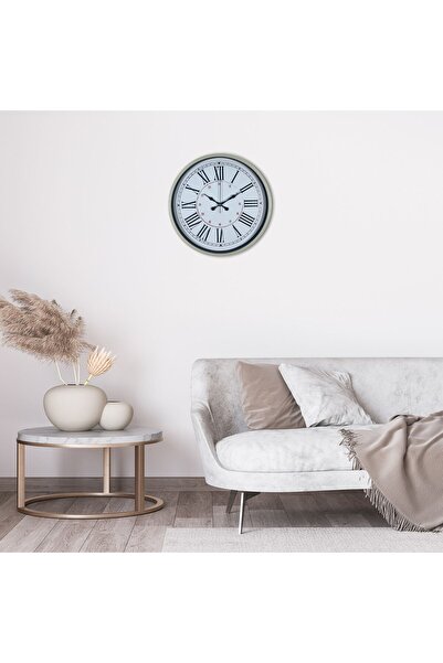 Lunaev ساعة حائط ديكورية حديثة مقاس 36 سم باللون الكريمي