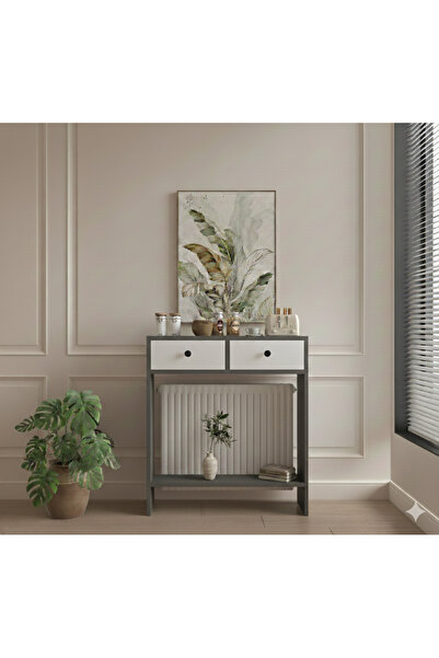 YASEM HOME BÜYÜK KAHVE KÖŞESİ & DRESUAR PETEK ÜSTÜ ANTRASİT