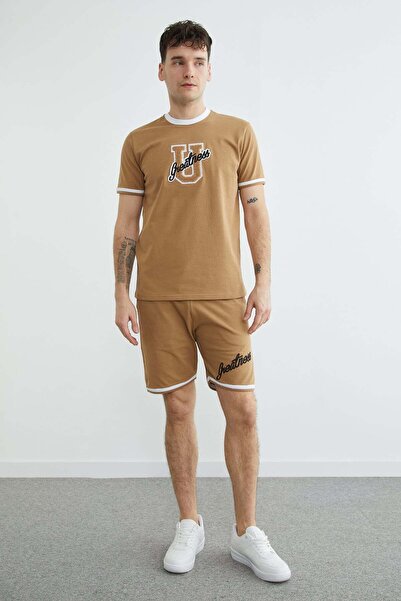 Fulla Moda بيلي بأربطة مطرز تفاصيل أسطوانية شورت