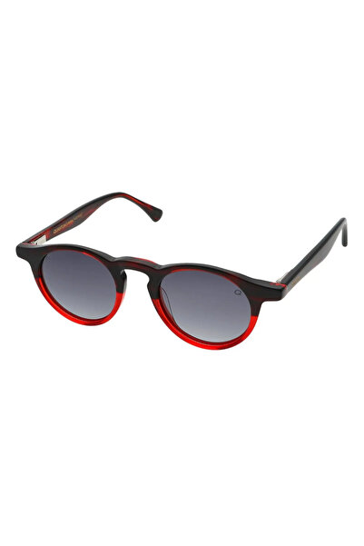 Quantum Unisex Red Black Sunglasses |   45mm, Acetate, Fleece Size Glass