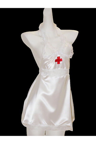 JInsh Women's Sexy Nurse Holloween Cosplay Costume For Party Hollow Lece Sedu...