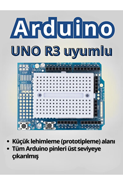 Arduino UNO Proto Shield + Mini Breadboard SYB-170 (Arduino UNO R3 için)