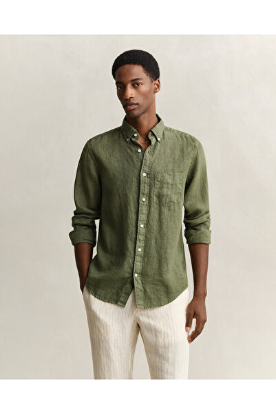 Gant Erkek Yeşil Regular Fit Gömlek