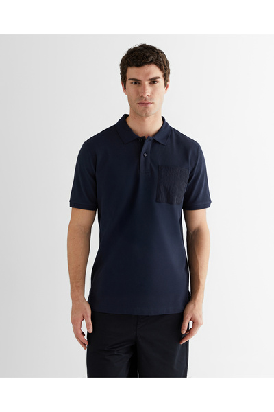 Gant Erkek Lacivert Kısa Kollu Polo