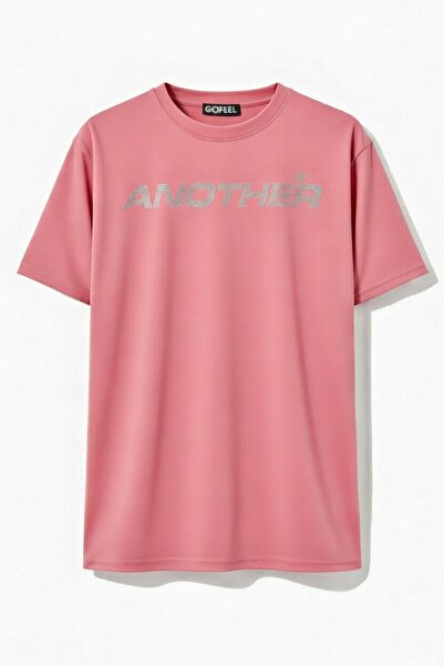 Gofeel Unisex Oversized Pink Another Glitter Stone T-Shirt