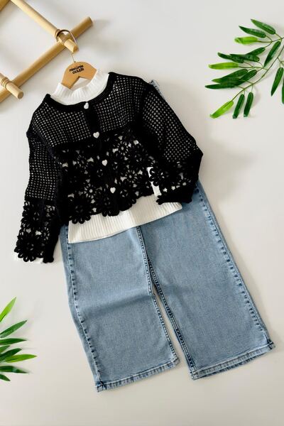 Minigimin Cicileri Set combinat din 3 piese pentru fetița mea (8-12 ani) cu d...