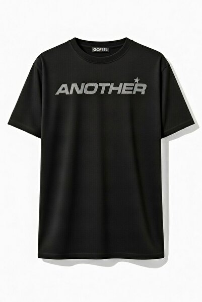 Gofeel Unisex Oversize kroj crna još jedna svetlucava Sa kamenčićima T-shirt