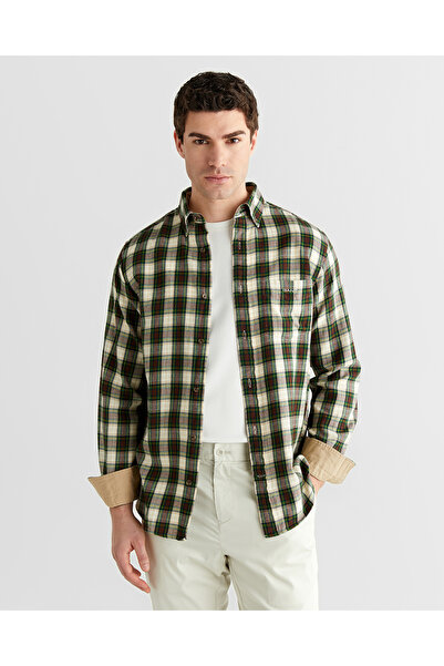 Gant Erkek Krem Regular Fit Düğmeli Gömlek