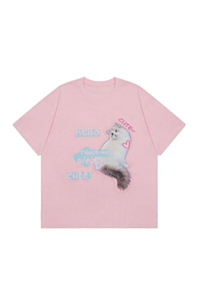 Gofeel Unisex Oversized Unicorn Detailed T-Shirt