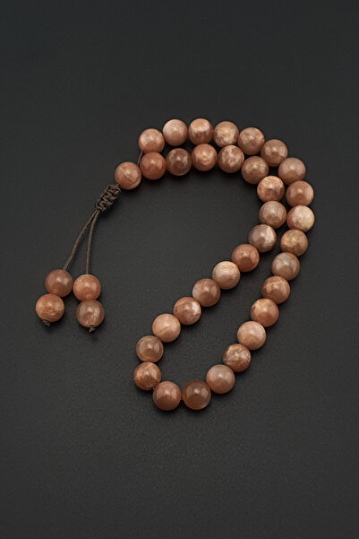 Seven Art Jewelry Original Natural Stone 8mm Sunstone 33-Piece Prayer Beads, ...