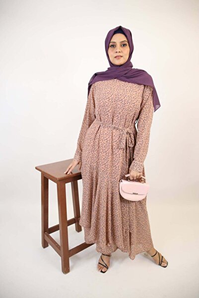 Libas lab Cotton Candy - Graceful Chiffon Lined Printed Maxi Dress with Ruffl...