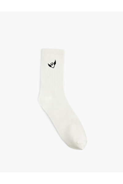 Koton Heart Embroidered Socket Tennis Socks