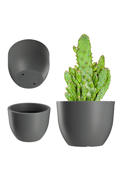 KADAX Husă de grădină pentru ghiveci de flori, rotundă, 30 cm, gri