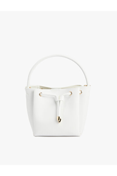 Koton piele sintetică cu încrețituri cu accesoriu metalic Cu agățătoare geant...