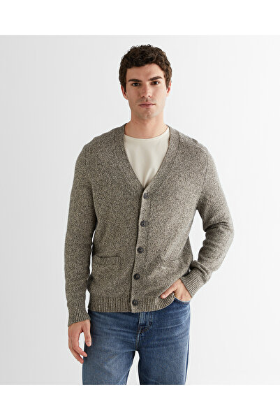 Gant Erkek Kahverengi Regular Fit V Yaka Hırka