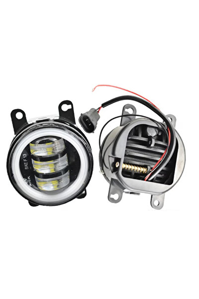 Ruan Set 2 proiectoare ceata cu DRL Angel Eyes 89 milimetri 3.5” cu 3 functii...