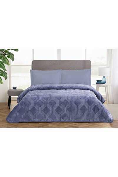 Özdilek pătură Trendy Art Deco Gok Mavi pentru două persoane