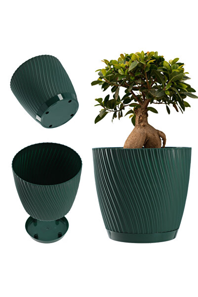 KADAX Ghiveci cu suport pentru flori, capac, bol rotund, 17 cm, verde