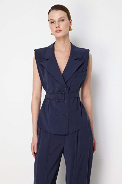 ON Double Breasted Vest with Waist Belt