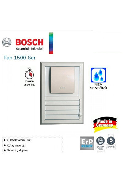 ÇELİK MENFEZ Bosch F1500 Zaman Ayarlı Nem Sensörlü Aspiratörlü banyo menfezi ...