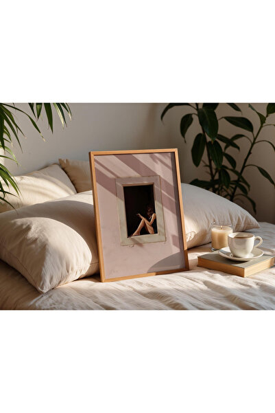 woodhomeworks One Piece Salon Office Decor Pictură calmantă cu fereastră de v...