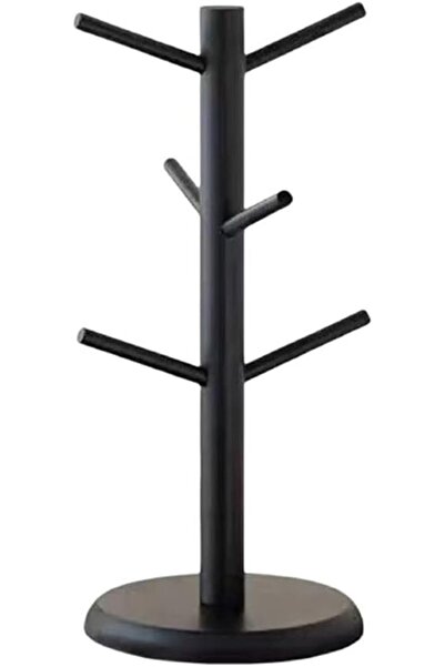 Arabest storage display stand, with 6 hooks, used for tableware storage on th...