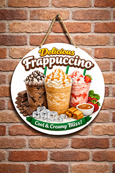 Mayeka Ornament de pictură murală cu cafea Frappuccino pentru cafenea, restau...