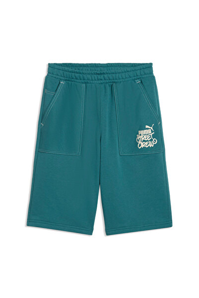 Puma Mid 90S Relaxed Long Boys' Green Shorts