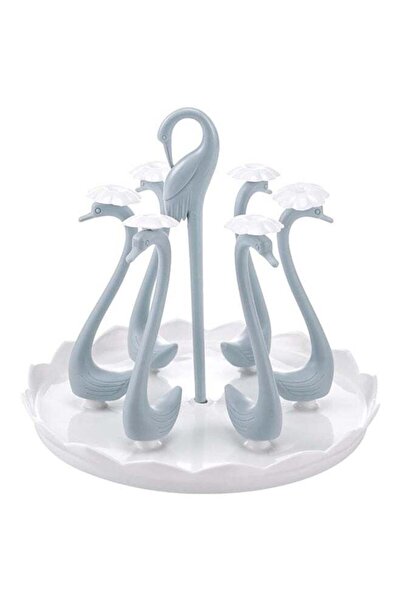 Arabest Swan Shaped Rotatable Plastic Mug Rack, Display Rack with 6 Holders, ...