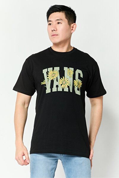 Vans Men Crew Neck Short Seeve Graphic Print T-Shirt, Black