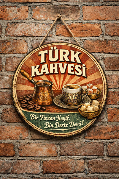Mayeka Cafea turcească, cafea retro, ornament decorativ pentru ușă, panou din...