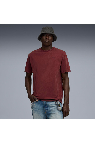 Puma Essentials Elevated Wash Men's Red T-Shirt