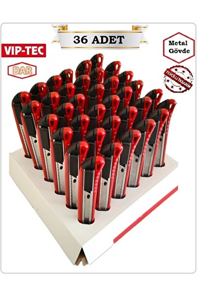 Vip-Tec VIPTEC PROFESYONEL METAL GÖVDE ASKILI (36 ADET DAR) MAKET BIÇAĞI FALÇ...