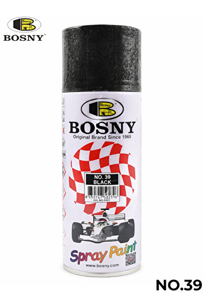 Bosny Spray Paint No.39 Black Multi Surface Fast Dry High Gloss Wood Metal Wa...