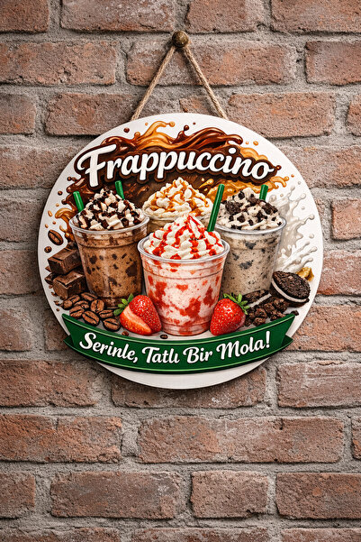 Mayeka Ornament de pictură murală cu cafea Frappuccino pentru cafenea, restau...