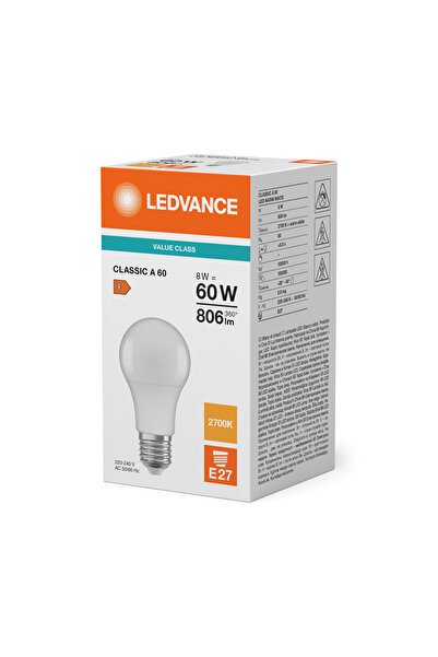 Osram VALUE 8.5W E27 LED AMPUL 2700K