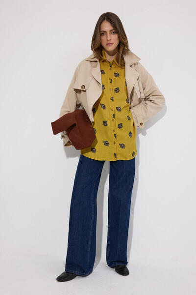 Touché Privé Flower Patterned Cotton Shirt