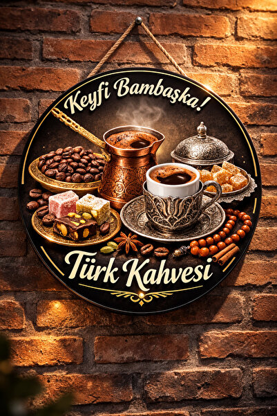 Mayeka Turska kafa za kafić, restoran, zidni znak za vrata, drvena viseća tab...