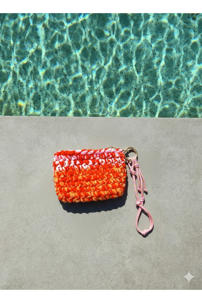 Beril Yamaç Design Studio Мини портмоне в червено, оранжево и розово