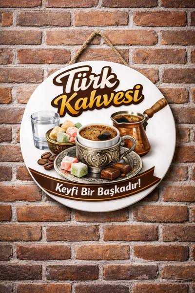 Mayeka Cafe Restoran İçin Türk Kahvesi Kahve Duvar Kapı Tablo Süsü Ahşap Askı...