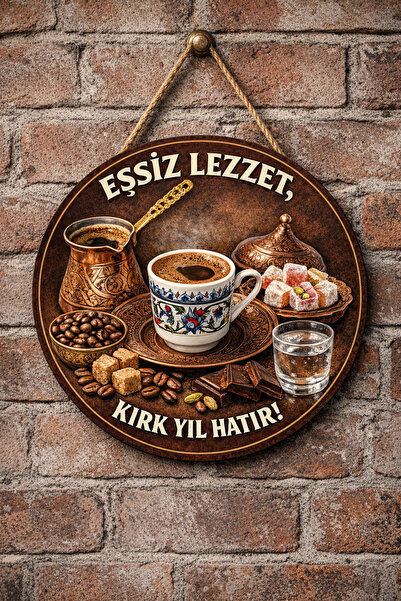 Mayeka Cafe Restoran İçin Türk Kahvesi Kahve Duvar Kapı Tablo Süsü Ahşap Askı...