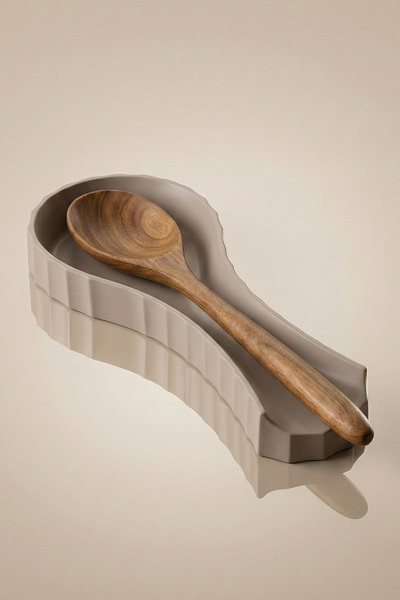 KHAKMA Držač za kašike 28,5 cm | Izdržljivi plastični držač za kašike i servi...