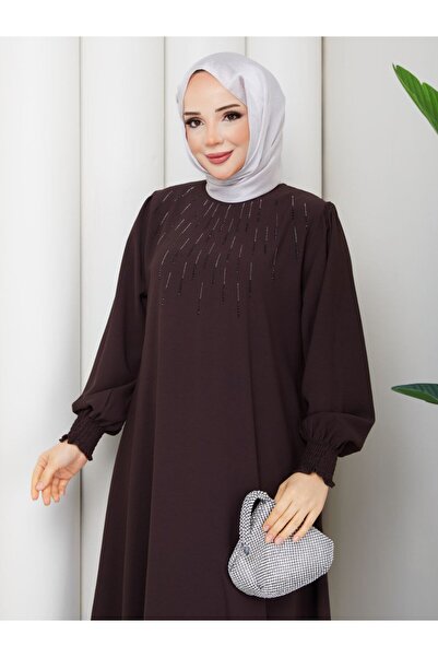 CLB COLLECTION Hijab Skirt Double Set with Stone Embroidery Long Tunic