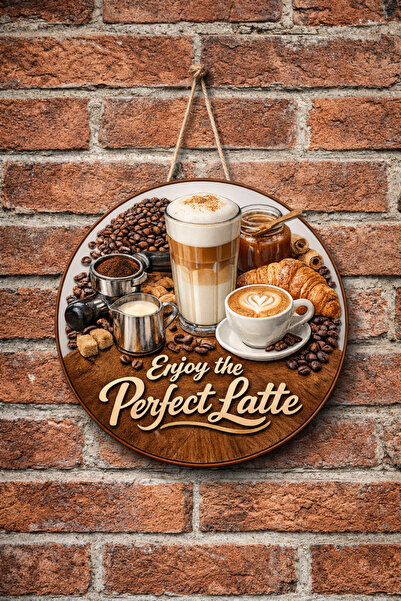 Mayeka Ornament decorativ pentru ușă, cu cafea latte, pentru cafenea și resta...