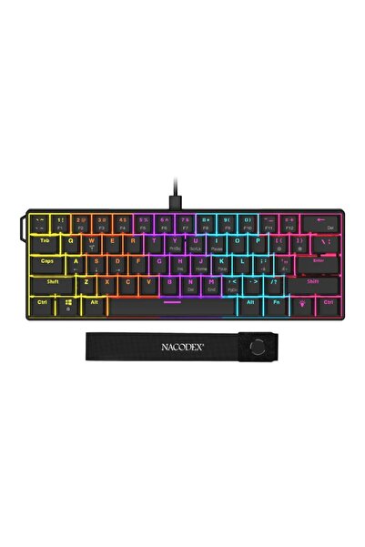 Coverzone AJAZZ NK61 | 61 Tuş Mekanik Gaming RGB Hot Swap Red Switch Type-C U...