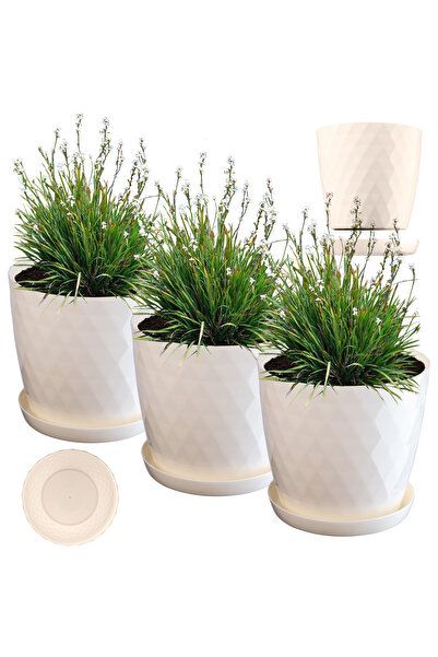 KADAX Ghiveci de flori, Jardinieră, Capac, 16 cm, Suport pentru flori, Plasti...