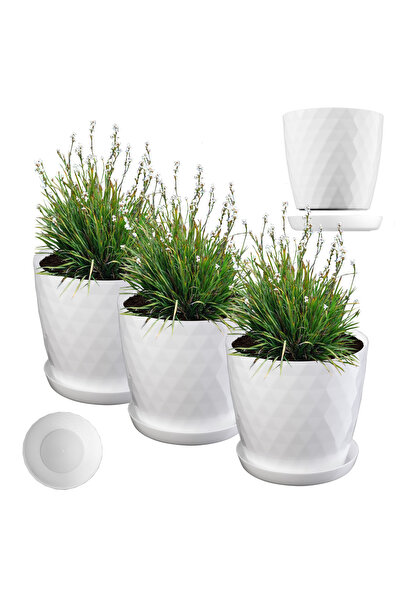 KADAX Ghiveci de flori, Jardinieră, Capac, 25 cm, Suport pentru flori, Plasti...